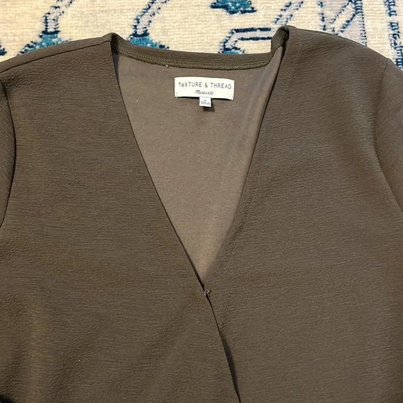 Madewell Brown Wrap Blouse - Picture 3 of 5